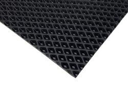 Матеріал для виготовлення автокилимків (EVA листовий) Чорний ромб 140х250 см 10 мм